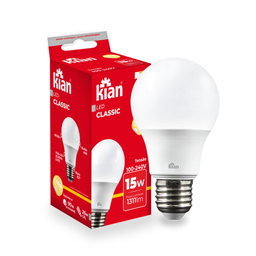 Kit 10 Lâmpada Led Classic 15w 3000k Branca Quente Kian - 2