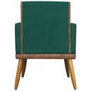 Ver imagem 7 de Kit 8 Poltronas Decorativas Modernas para Recepção Lis Corino Pé 30 Cm - Verde Suede Corino