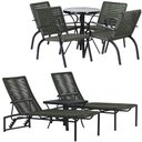 Ver imagem 1 de 2 Espreguiçadeiras e Cadeiras e Mesa Corda Náutica Mesa Piscina Jardim Trama Original