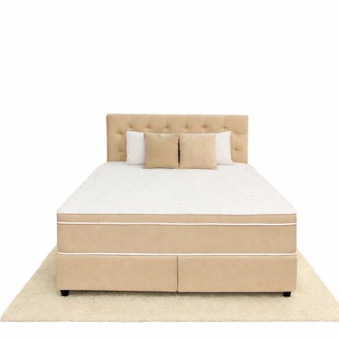 Cama Completa com Massagem Bege