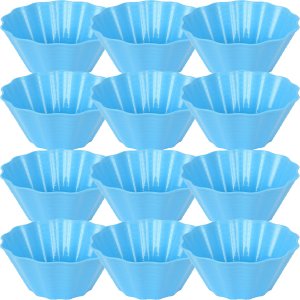 Kit 12 Tigela Pote Cumbuca Colorida Sobremesa Reutilizável