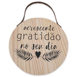 Quadro Decorativo Madeira Pinus Frase Inspiradora 28 x 28 cm - 1