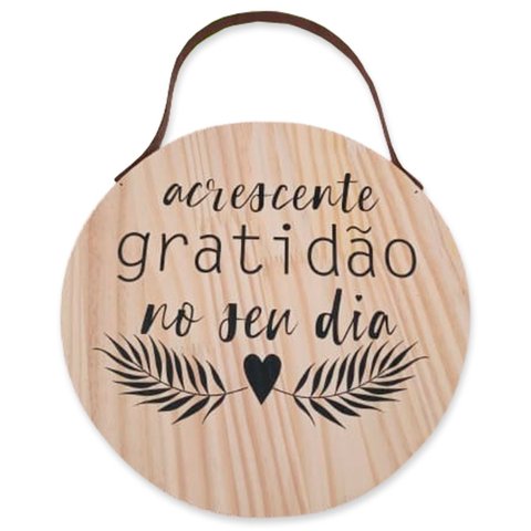 Quadro Decorativo Madeira Pinus Frase Inspiradora 28 X 28 Cm