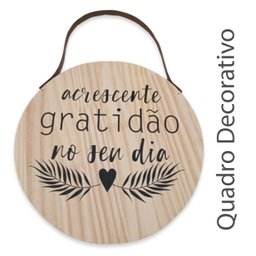 Quadro Decorativo Madeira Pinus Frase Inspiradora 28 x 28 cm - 5