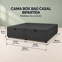 Ver imagem 2 de Base Box Baú Casal Bipartida Suede 1,38x1,88
