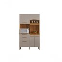 Ver imagem 3 de Armário de Cozinha 5 Portas 2 Gavetas Dubai Salleto Cinamomo/off White
