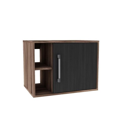Gabinete Soft 600 Perffect Acetinado Nogal C-preto Ônix