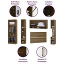 Ver imagem 2 de Guarda Roupa Dormitório Modulado Paris Casal 1,38 M - Roupeiro Luciane M05:cinnamon