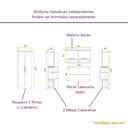 Ver imagem 4 de Guarda Roupa Dormitório Modulado Paris Casal 1,38 M - Roupeiro Luciane M05:cinnamon