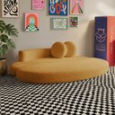 Ver imagem 6 de Sofá Cama Cosi 1,88m Xpand Tech Tecido Bouclê Caramelo Cama Inbox