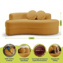 Ver imagem 2 de Sofá Cama Cosi 1,88m Xpand Tech Tecido Bouclê Caramelo Cama Inbox