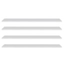 Ver imagem 1 de Prateleira Flutuante de Quarto Infantil Kit 4 Suporte Invisível 68cm Yara Branco - Lumil Lumil Móvei