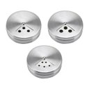 Ver imagem 2 de Kit 2 Porta Condimento Saleiro Tempero Inox Visor Vidro