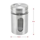 Ver imagem 3 de Kit 2 Porta Condimento Saleiro Tempero Inox Visor Vidro