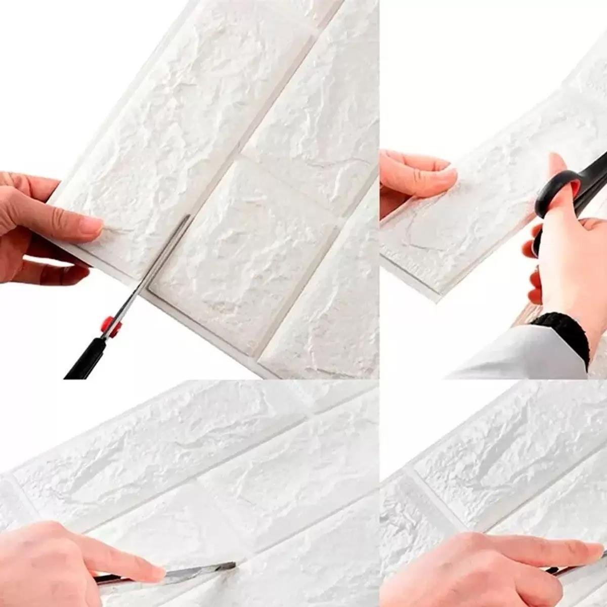 2 Painel 3D Placas Revestimento Parede Tijolinho Colar 70X76 ...