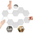 Ver imagem 6 de Luminaria Hexagonal Led 5w Com Controle Kit 3 Und Iluminaçao Sala Quarto Casa Mesa Branco Frio