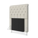 Ver imagem 2 de Cabeceira Bellatrix 90 para Cama de Solteiro Courino Bege Aradecor