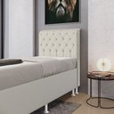 Ver imagem 1 de Cabeceira Bellatrix 90 para Cama de Solteiro Courino Bege Aradecor