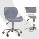 Ver mais imagens de Cadeira Office Eiffel Slim Oficial Giratória - Cinza - 8