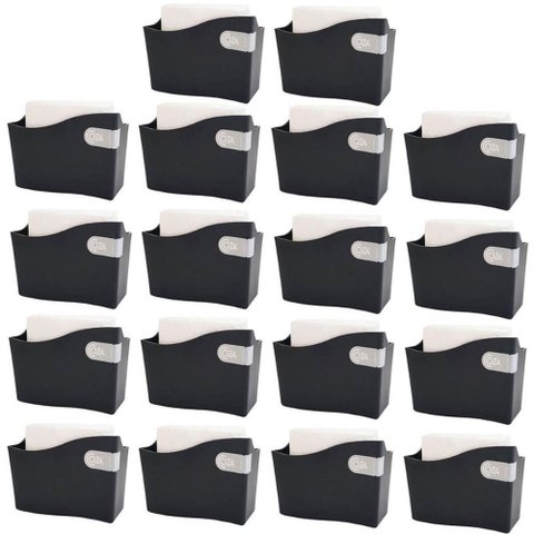 18 Suportes Porta Guardanapo e Sache para Restaurante 14cm Mesa Bar Padaria Brinox Preto