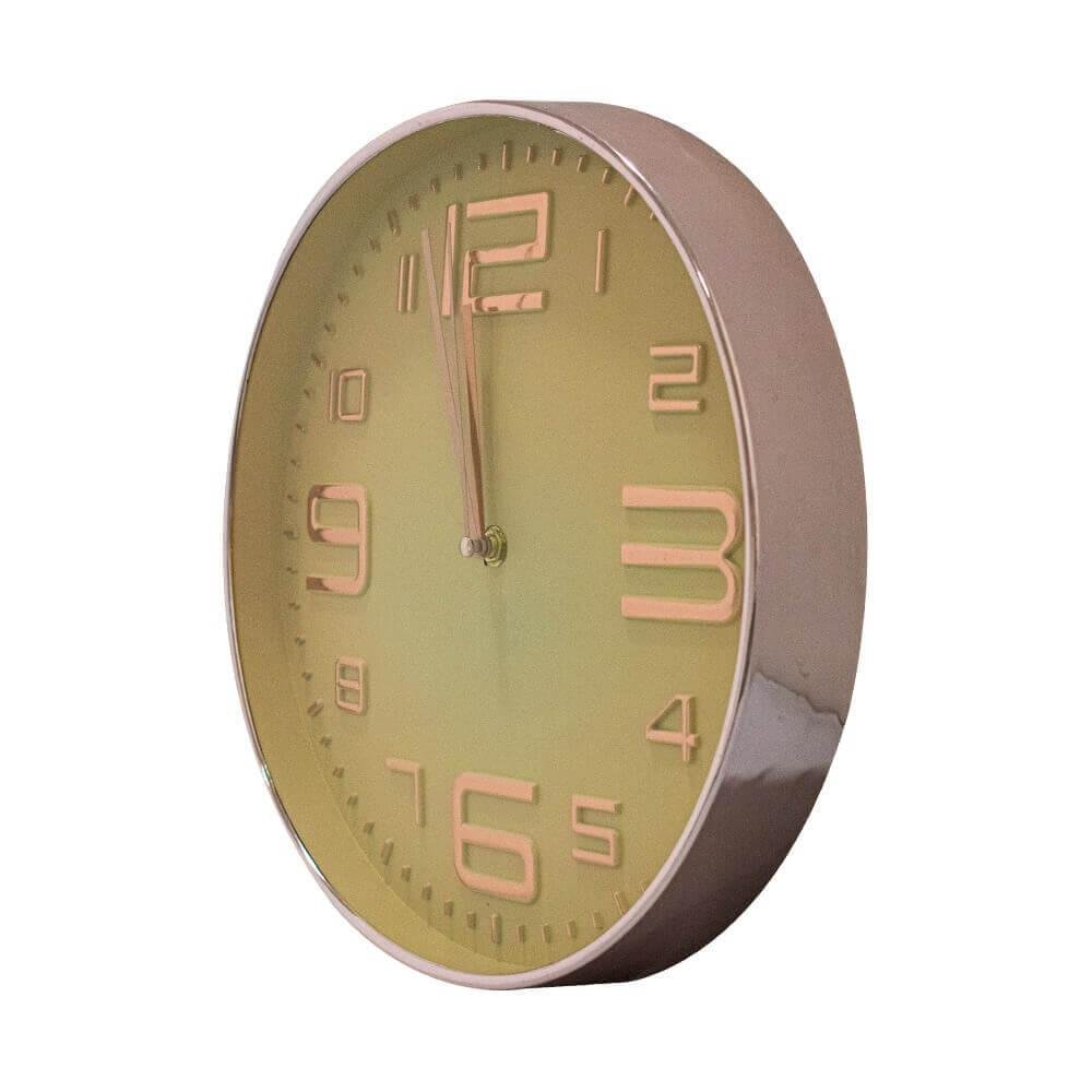 Relógio de Cozinha Sala Rose Gold e Creme 30cm - Casambiente RELO037-RC ...