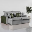 Ver imagem 2 de Sofa Cama Retratil Verona 200cm Kc Rei de Casa Linho Cinza/Verde
