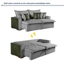 Ver imagem 3 de Sofa Cama Retratil Verona 200cm Kc Rei de Casa Linho Cinza/Verde