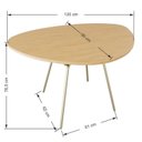 Ver imagem 3 de Mesa para Sala de Jantar Orgânica 120cm Barcelona Marrom/Acácia Mel