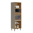 Ver imagem 2 de Torre Quente Allure 4 Portas 100% Mdf Jequitibá/gris Fosco - Linea Brasil
