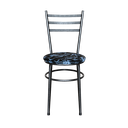 Ver imagem 3 de 4 Cadeiras Epoxi Preta Craqueada Assento :Floral Preto