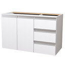 Ver imagem 2 de Balcão Móvel Gabinete Mdf para Banheiro sem Tampo 80cm Direito sem Fundo