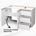 Ver imagem 4 de Balcão Móvel Gabinete Mdf para Banheiro sem Tampo 80cm Direito sem Fundo