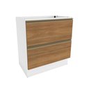 Ver imagem 1 de Balcão 2 Gavetas Kappesberg Celeste 100% Mdf Branco/nogueira 80cm