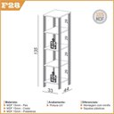 Ver imagem 2 de Estante para Livros 5 Prateleiras em Mdf Estilo Industrial F28 Freijó Preto Fosco Dalla Costa