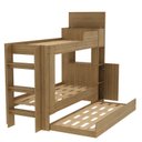 Ver imagem 7 de Treliche com Cama Auxiliar Adulto Junevil Baú Superior com Escadas Armário de 1 Porta Treliche Marro