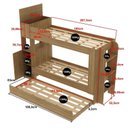 Ver imagem 3 de Treliche com Cama Auxiliar Adulto Junevil Baú Superior com Escadas Armário de 1 Porta Treliche Marro