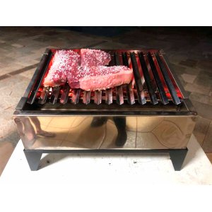 Churrasqueira Eccogrill Portátil Parrilla Argentina Inox:cinza