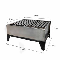 Churrasqueira Eccogrill Portátil Parrilla Argentina Inox:cinza - 3