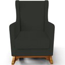 Ver imagem 3 de Poltrona de Amamentação com Balanço Mavie L02 Linho Verde Musgo - Lyam Decor
