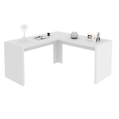 Escrivaninha/Mesa Escritório de Canto Multimóveis VCR25024 Branco