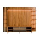 Ver mais imagens de Estante para TV Home Theater 85" 100% MDF Vidro Reflecta LED 291cm Prateleiras Cristaleira Canella