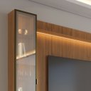 Ver imagem 4 de Estante para TV Home Theater 85" 100% MDF Vidro Reflecta LED 291cm Prateleiras Cristaleira Canella