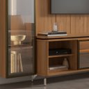 Ver imagem 5 de Estante para TV Home Theater 85" 100% MDF Vidro Reflecta LED 291cm Prateleiras Cristaleira Canella
