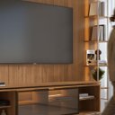 Ver imagem 7 de Estante para TV Home Theater 85" 100% MDF Vidro Reflecta LED 291cm Prateleiras Cristaleira Canella