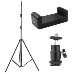 Kit Tripé 2m Alumínio + Suporte Giratório +adaptador Celular - 1