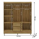 Ver imagem 3 de Guarda Roupa Casal 6p 2g Espelho 153 Cm Nature Vlr