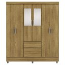 Ver imagem 1 de Guarda Roupa Casal 6p 2g Espelho 153 Cm Nature Vlr