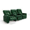 Ver imagem 6 de Poltrona do Papai Reclinável 3 Lugares Sala de Cinema Pequim Manual PU Verde G23 - Gran Belo