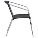 Ver imagem 4 de Jogo 4 Cadeiras Alumínio e Mesa Tampo Tramado Fibra Sintética para Jardim Piscina Varanda Floripa