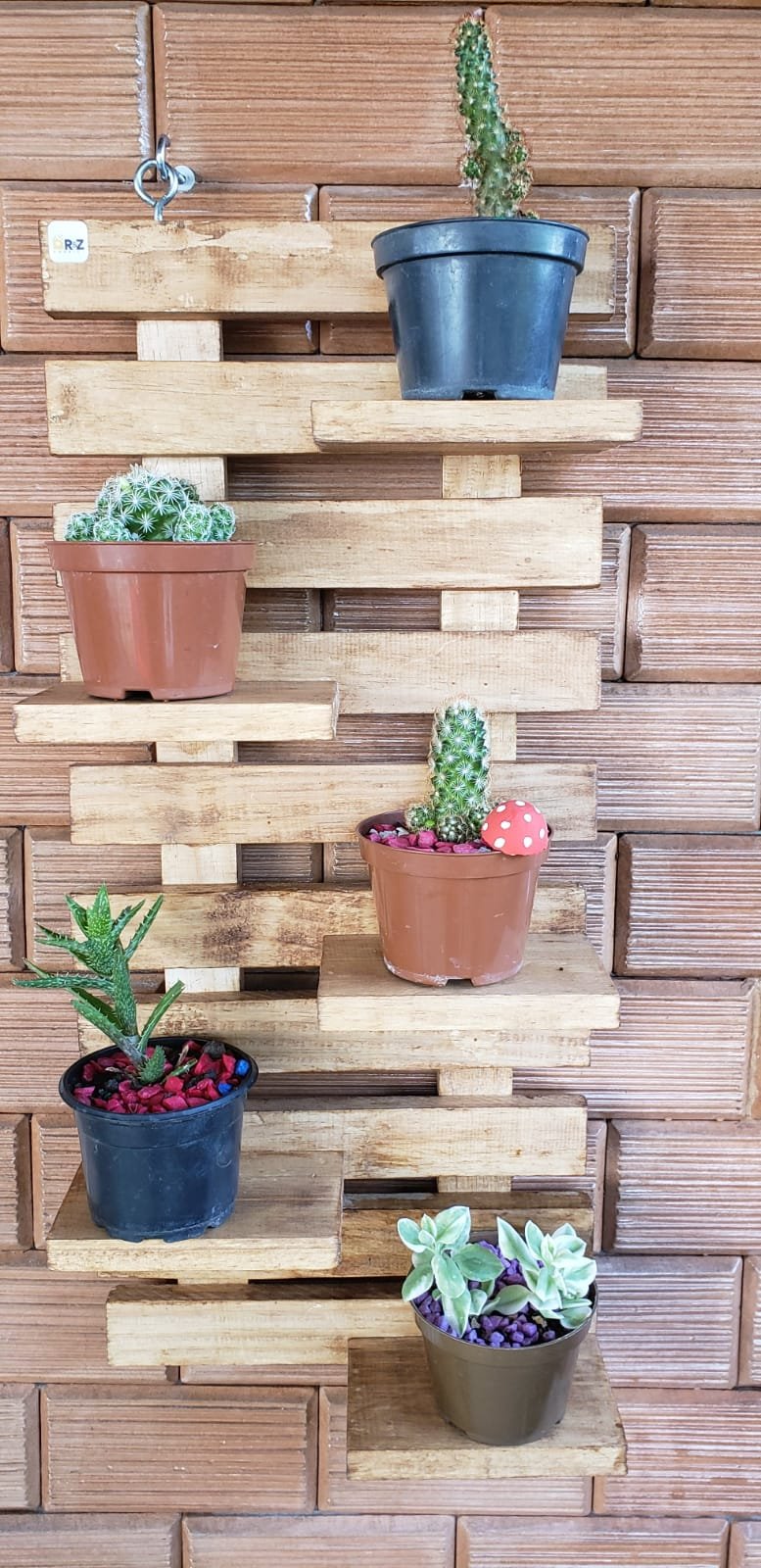 Treliça de madeira com prateleiras para vaso de plantas | MadeiraMadeira